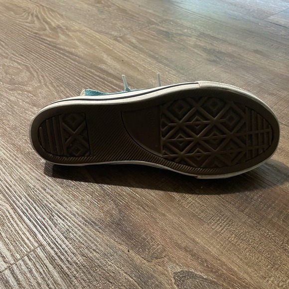 Converse Shoes Juniors CTAS HI Top Blue Rainbow Size 4 - Picture 3 of 10